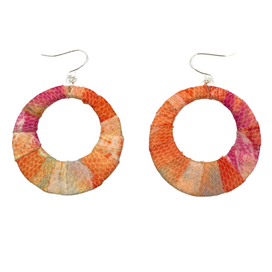 Orange Botanical Fabric Hoops