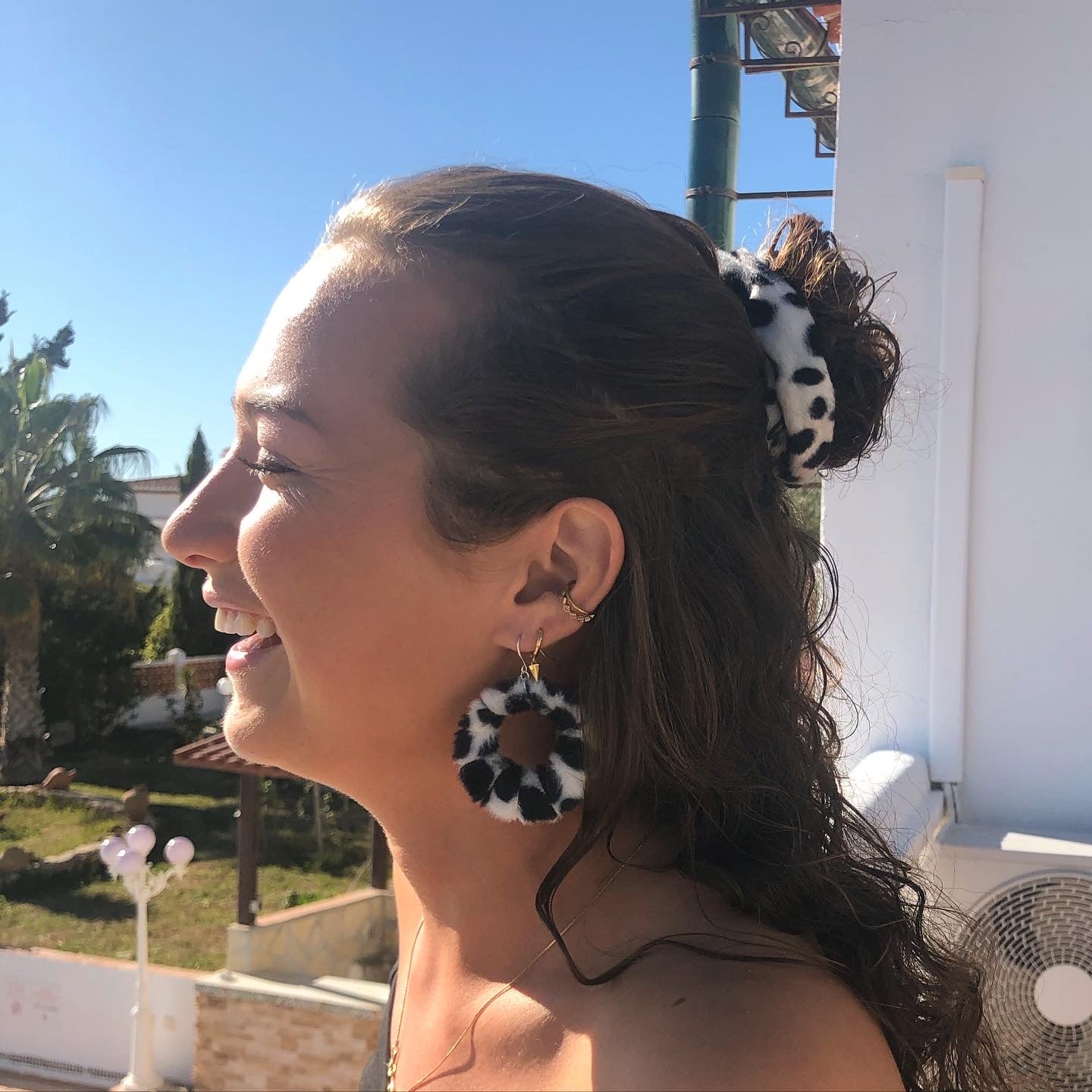 Dalmatian Furry Fabric Hoops