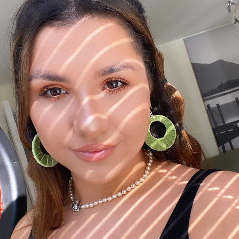 Sage Velvet Fabric Hoops