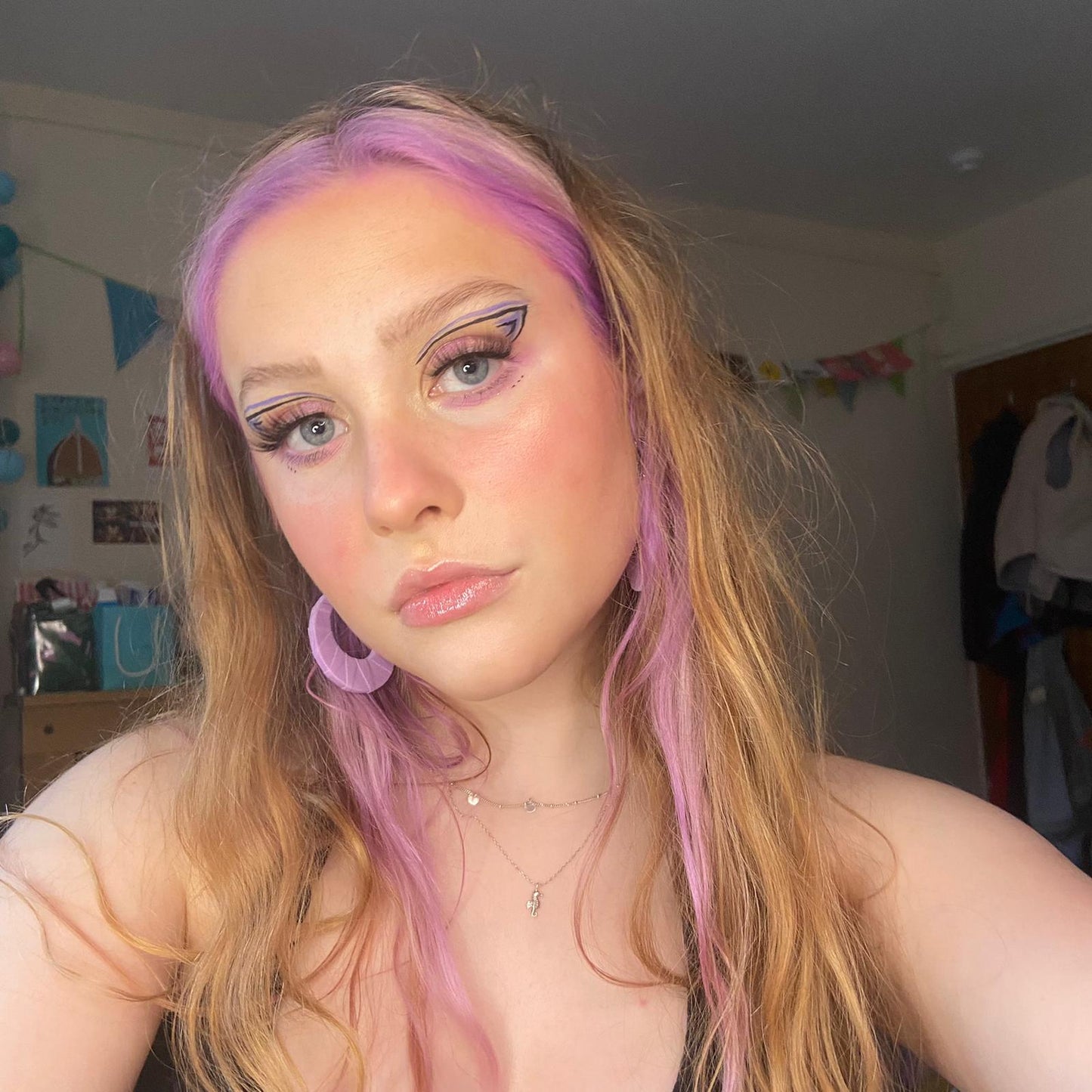 Lilac Fabric Hoops