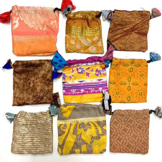 Upcycled Sari Gift Pouches