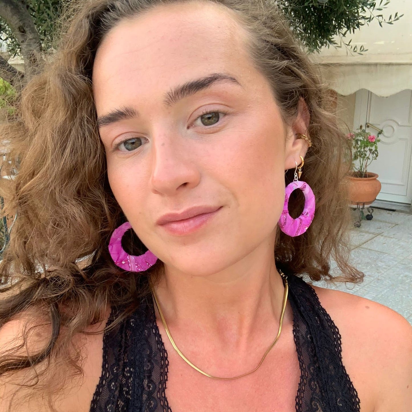 Lilac Swirls Fabric Hoops