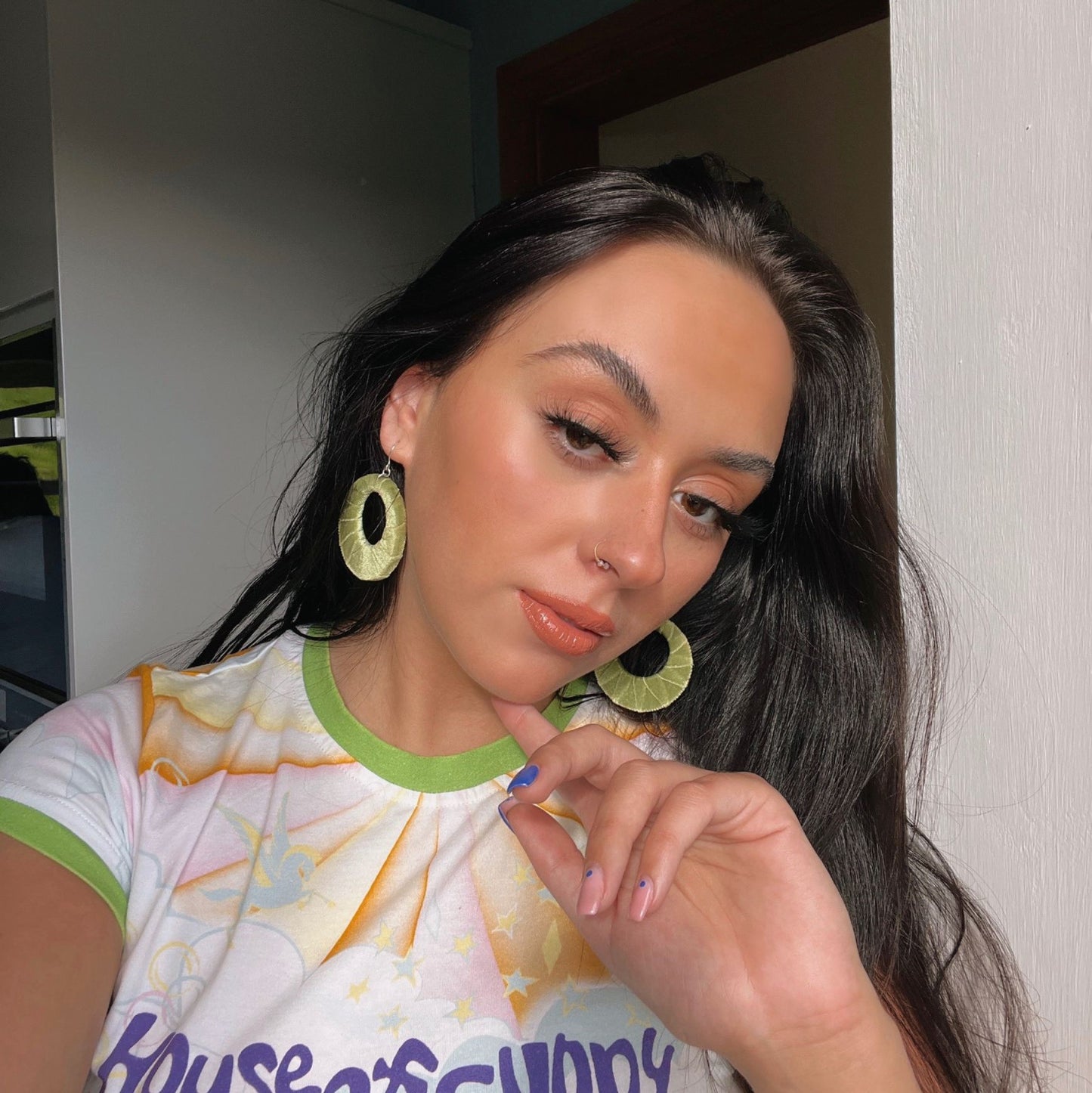 Sage Velvet Fabric Hoops