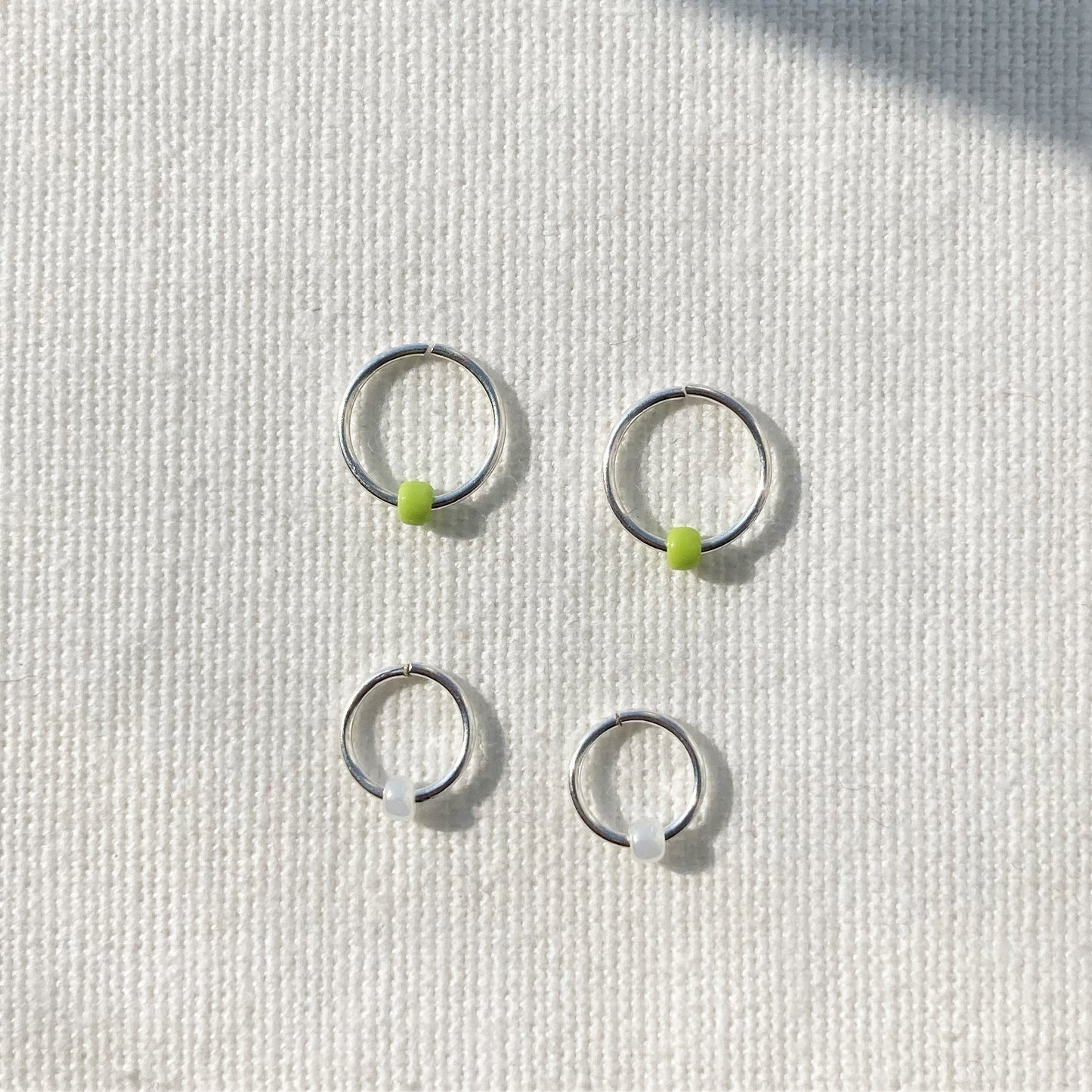 Tiny Bead Hoops