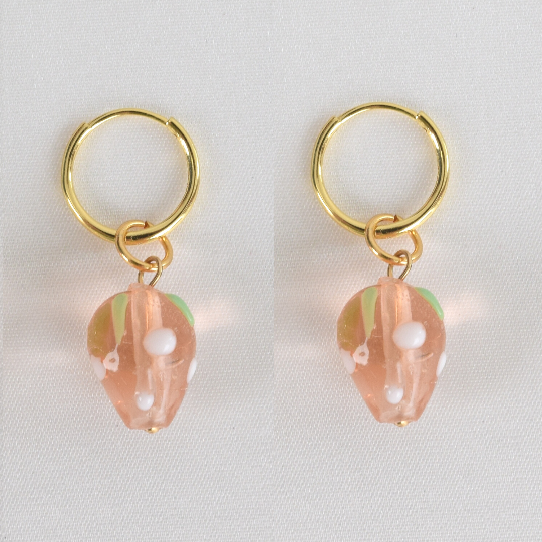 Pink Strawberry Hoops