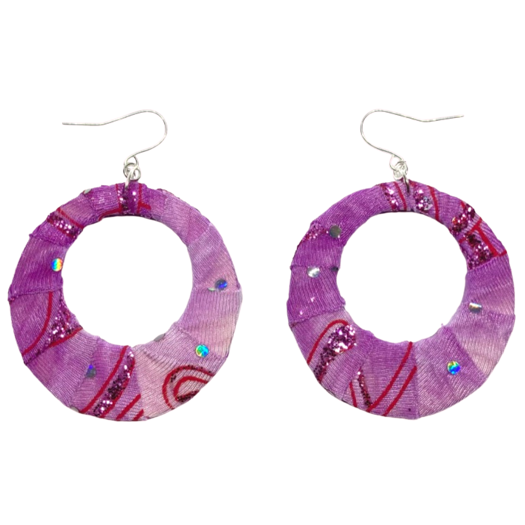 Lilac Swirls Fabric Hoops