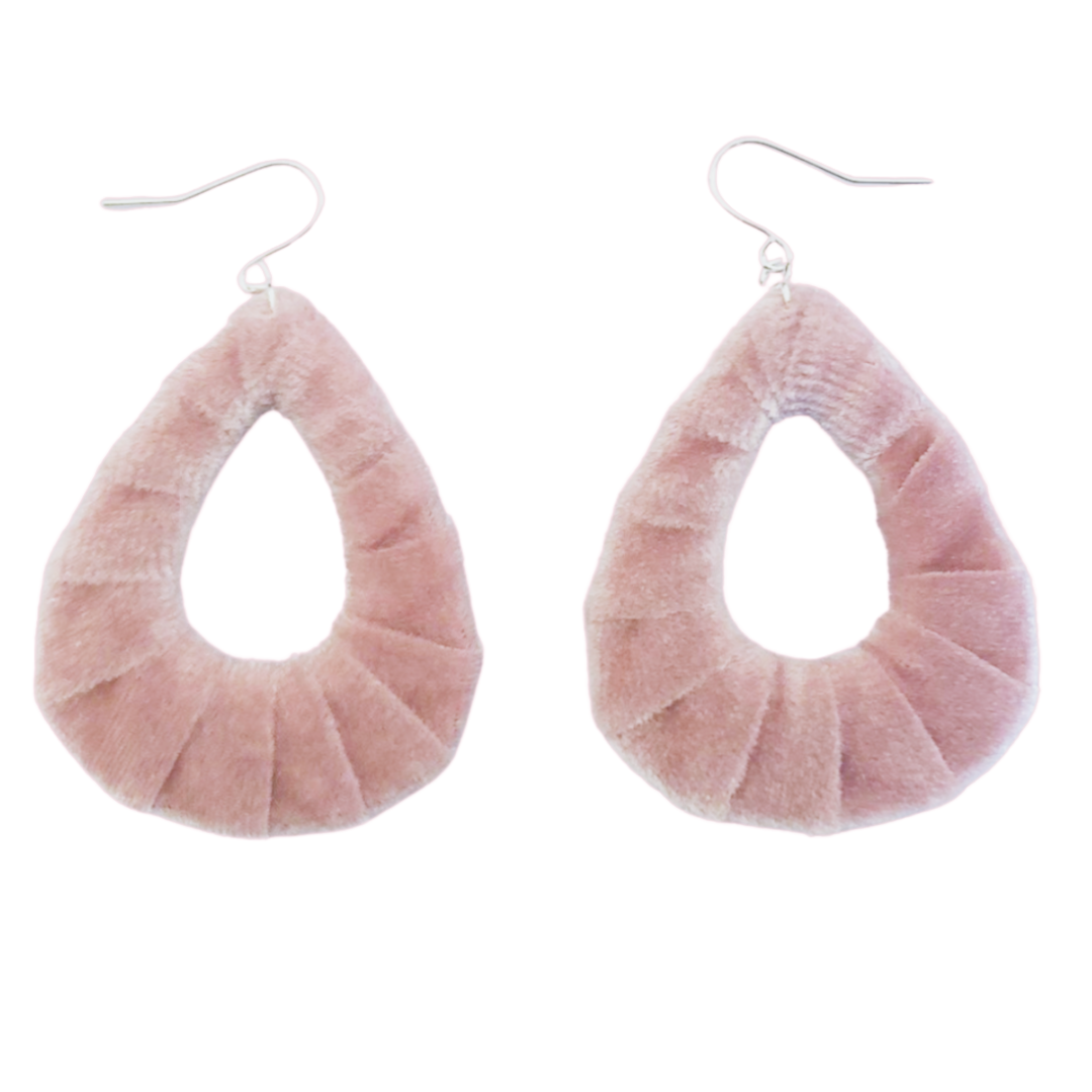 Rose Crush Velvet Fabric Teardrops
