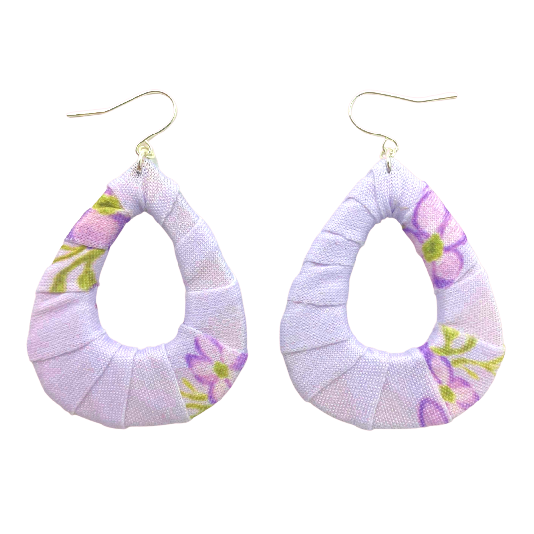 Lilac Forget-me-not Fabric Teardrops
