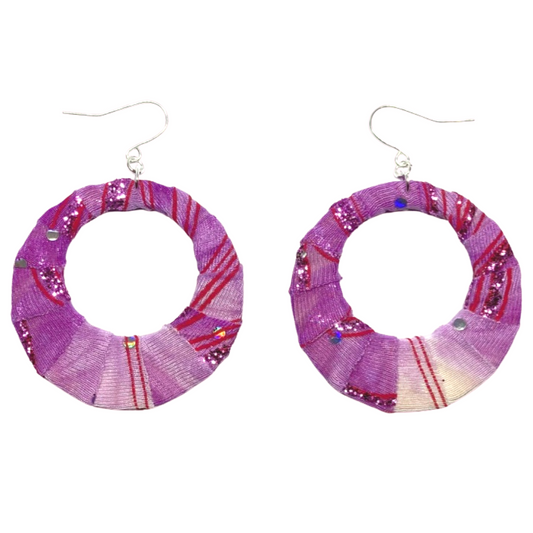 Lilac Swirls Fabric Hoops