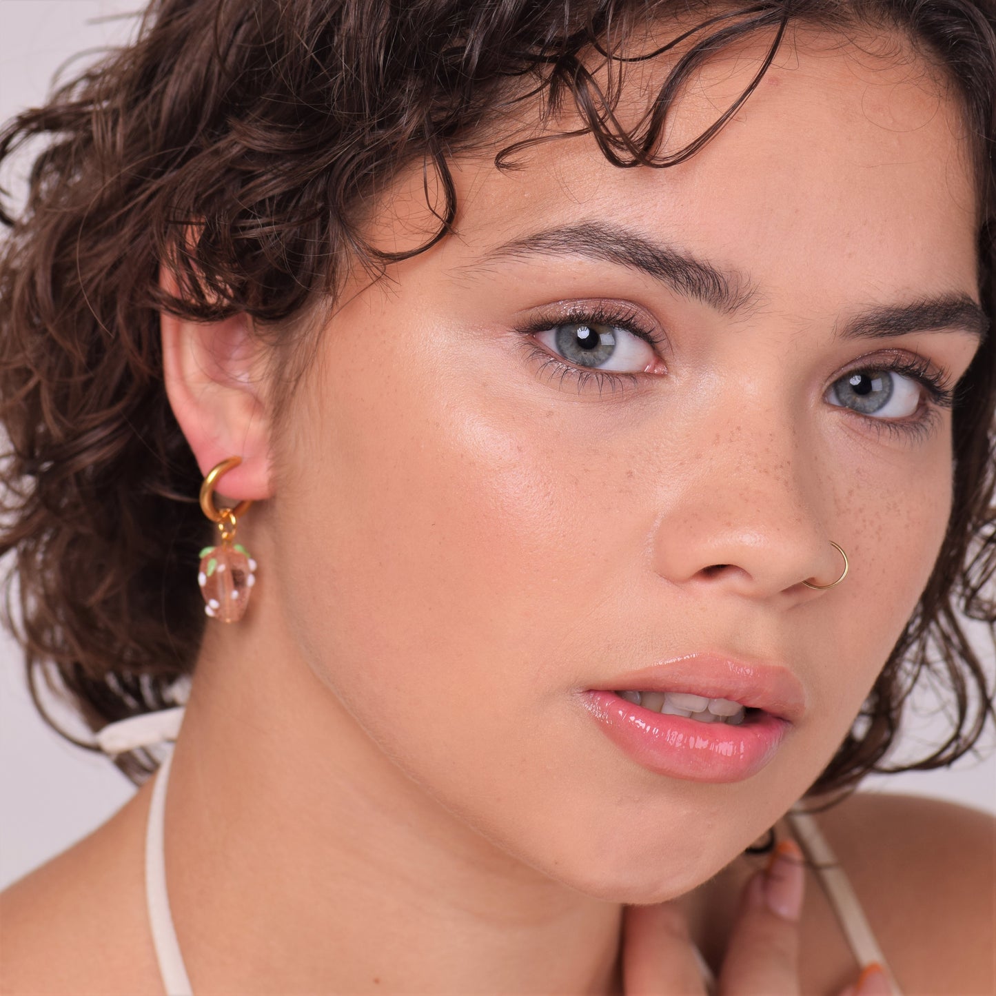 Pink Strawberry Hoops