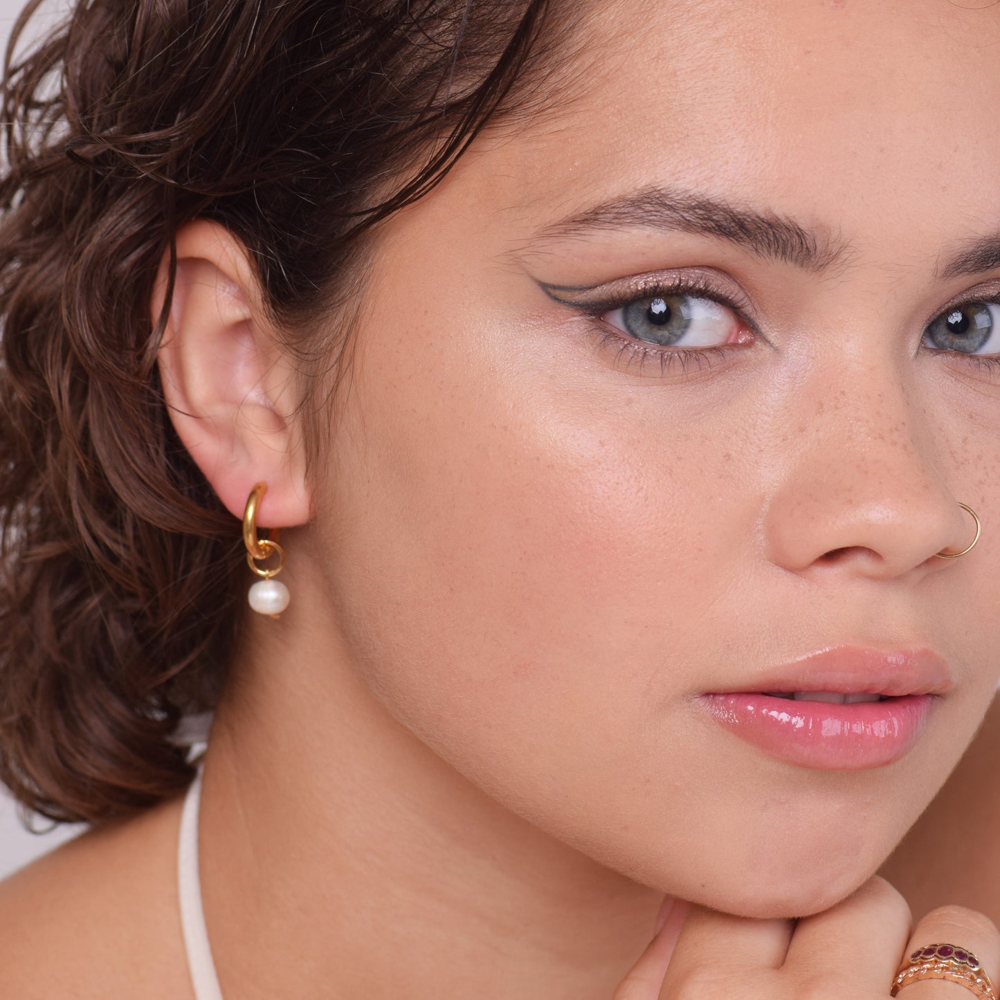 Pearl Hoops