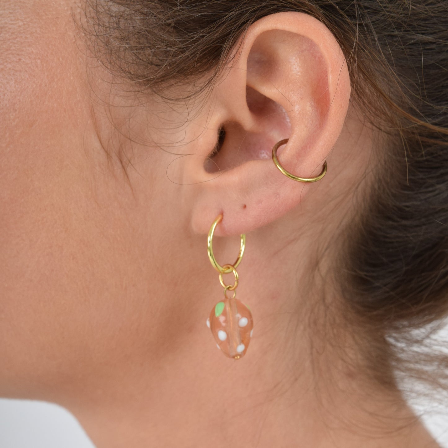 Pink Strawberry Hoops