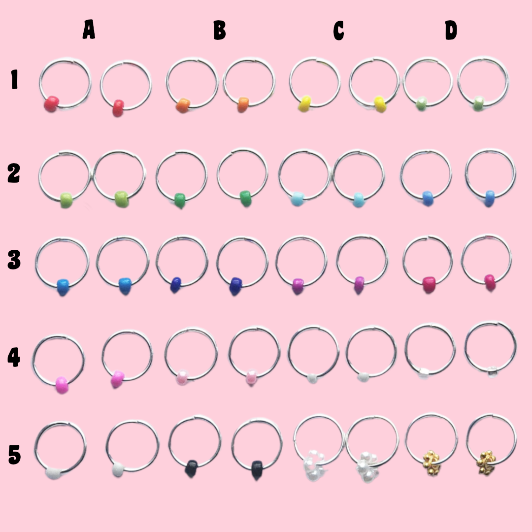 Tiny Bead Hoops