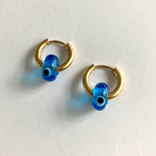 Nazar Glass Wrap Hoops