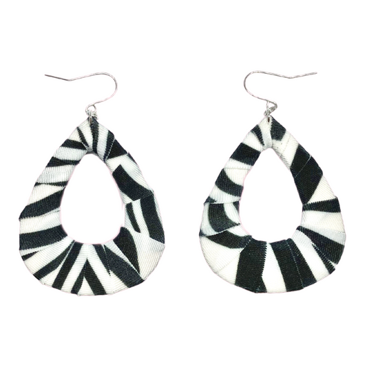 Black Illude Fabric Teardrops