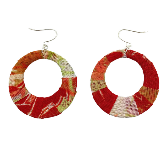 Orange Tropical Fabric Hoops