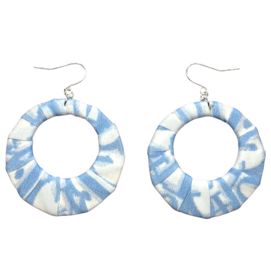 Blue Dior Fabric Hoops