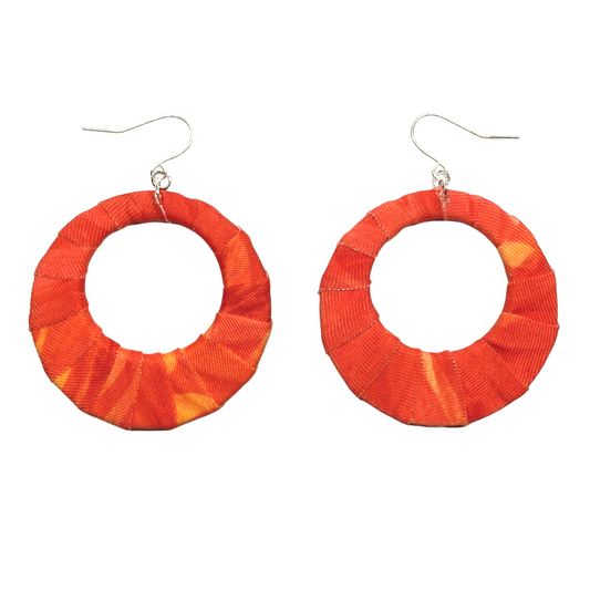 Tangerine Heatwave Fabric Hoops