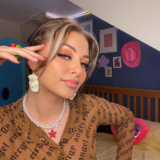 Fluffy Teddy Bear Earrings