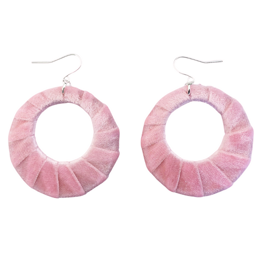 Baby Pink Velvet Fabric Hoops