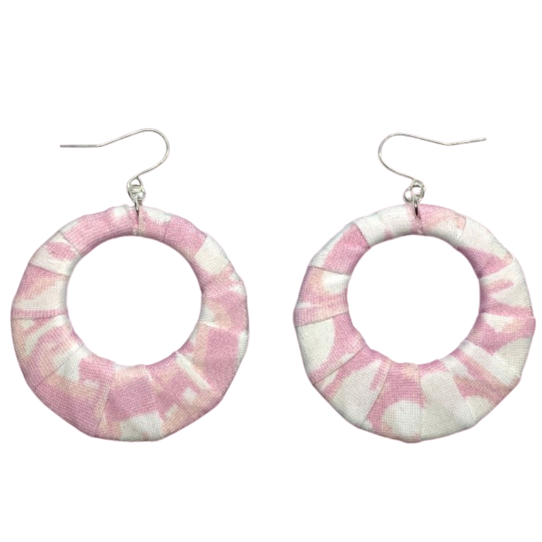 Pink Dior Fabric Hoops