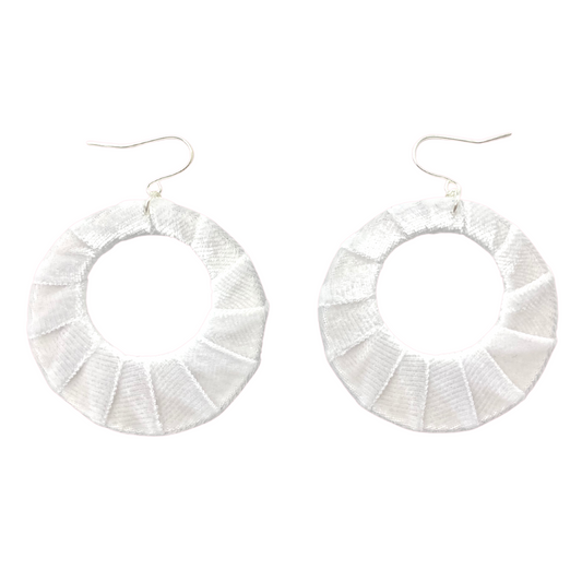 White Velvet Fabric Hoops