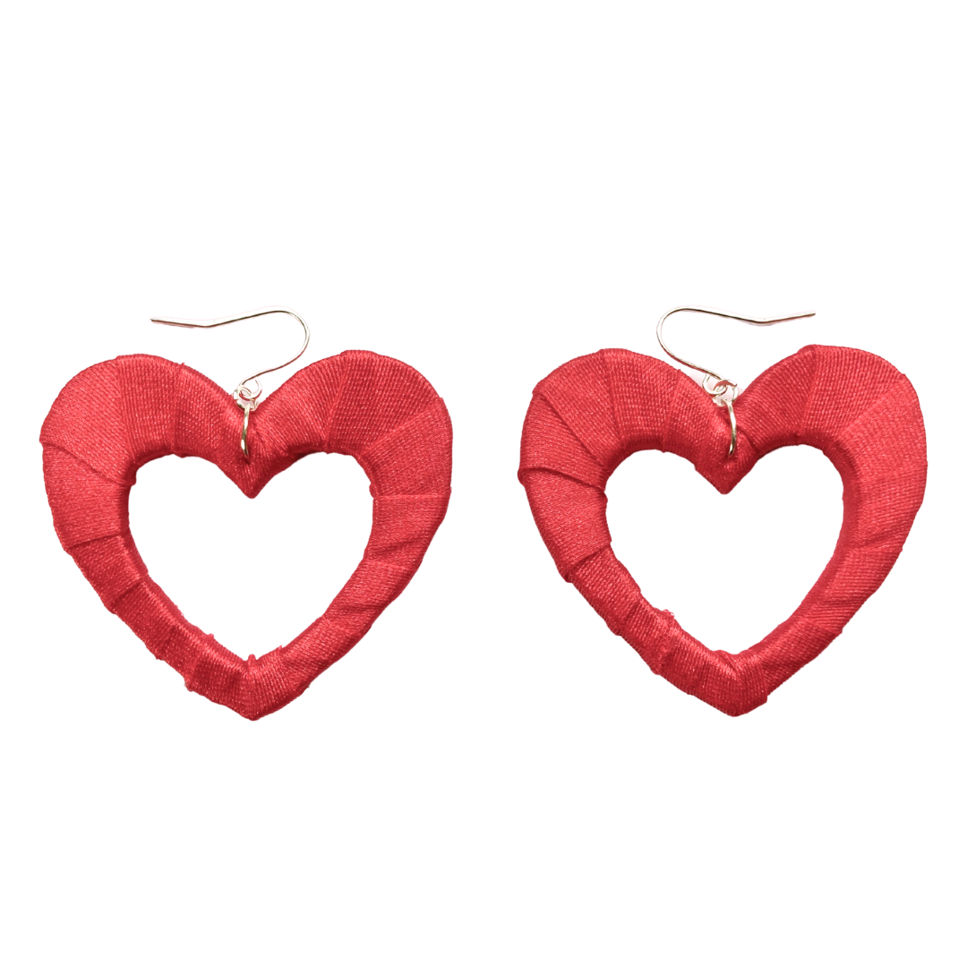 Red Fabric Hearts
