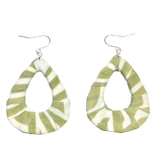 Green Illude Fabric Teardrops