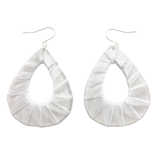 White Velvet Fabric Teardrops