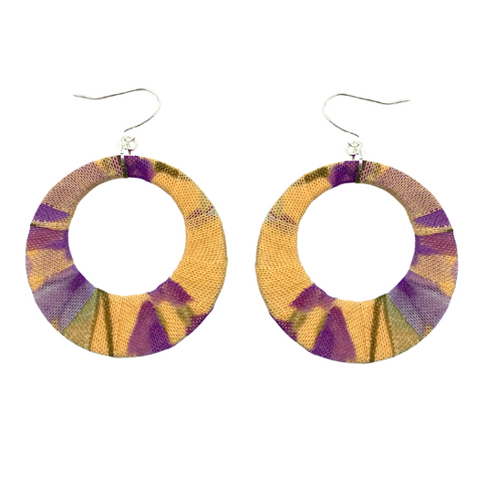 Peach Wisteria Fabric Hoops