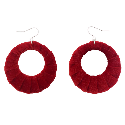 Red Velvet Fabric Hoops