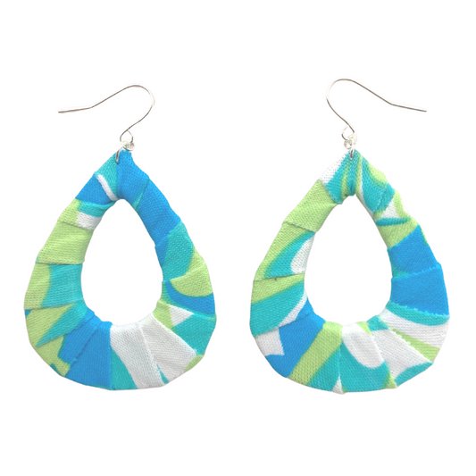 Blue Lagoon Fabric Teardrops