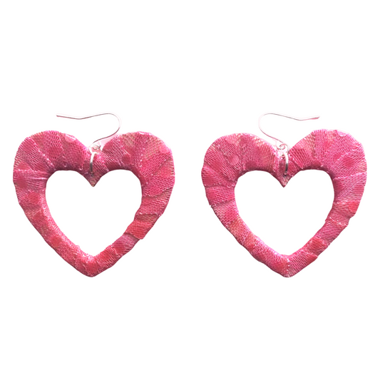 Pink Guava Fabric Hearts
