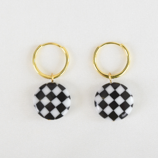 Small Black Gambit Hoops