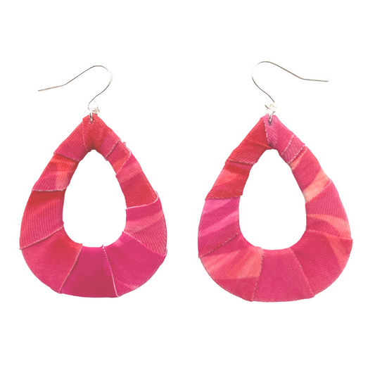 Raspberry Heatwave Fabric Teardrops