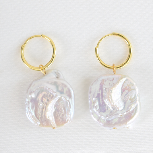 Baroque Keshi Pearl Hoops