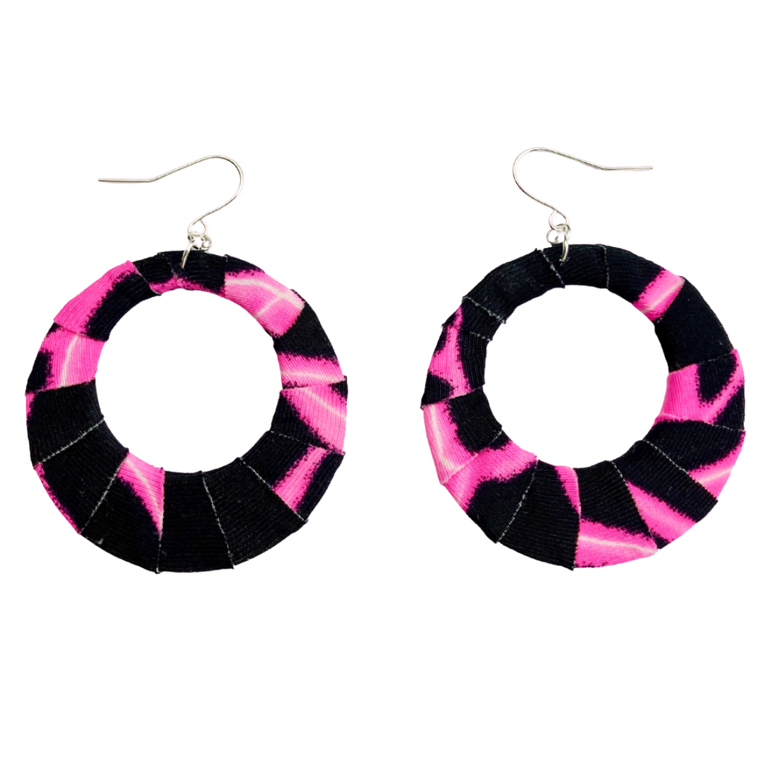 Pink Electric Fabric Hoops