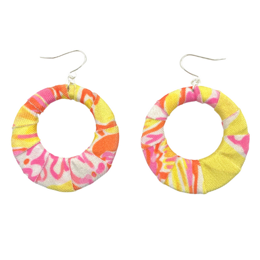 Summer Flowers Fabric Hoops