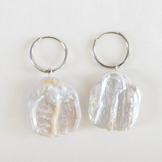 Baroque Keshi Pearl Hoops