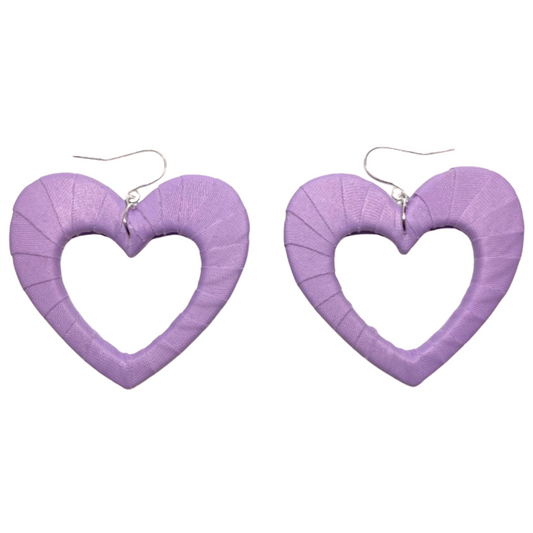 Lilac Fabric Hearts
